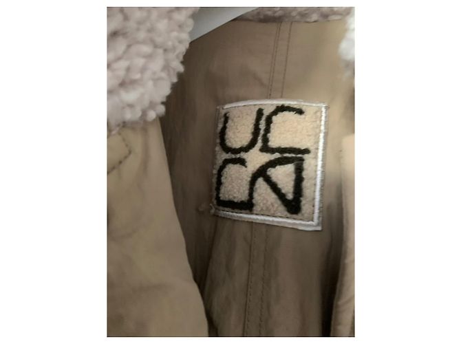 Abrigo oversize Ulla Johnson con parche del logo beige - vista 6