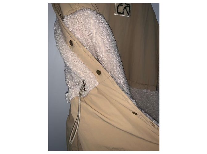 Abrigo oversize Ulla Johnson con parche del logo beige - vista 8