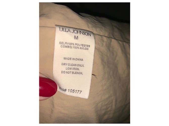 Abrigo oversize Ulla Johnson con parche del logo beige - vista 9