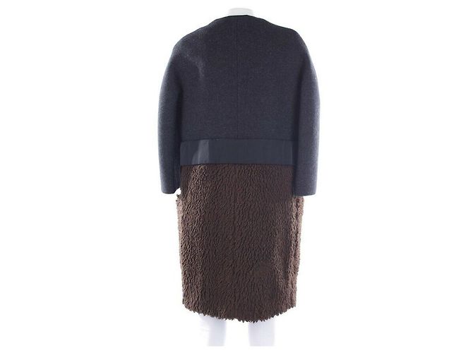 Louis Vuitton Mantel aus Wolle und Kaschmir braun dunkelgrau Anthrazitgrau - Ansicht 2