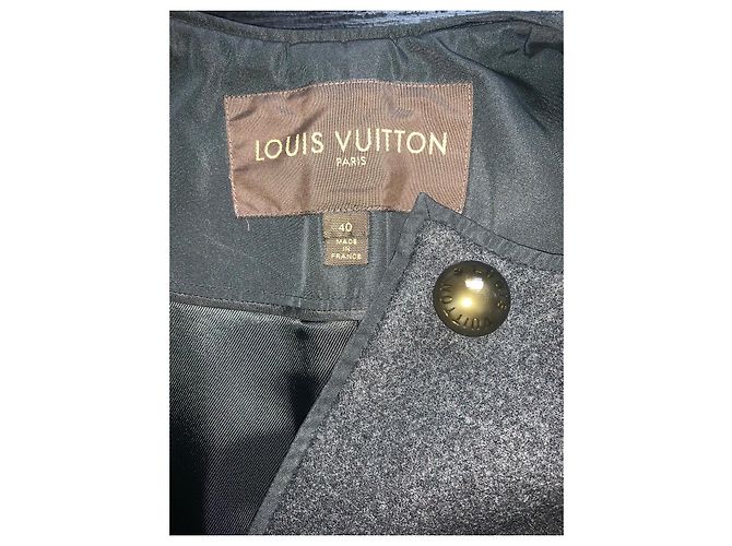 Louis Vuitton Mantel aus Wolle und Kaschmir braun dunkelgrau Anthrazitgrau - Ansicht 5