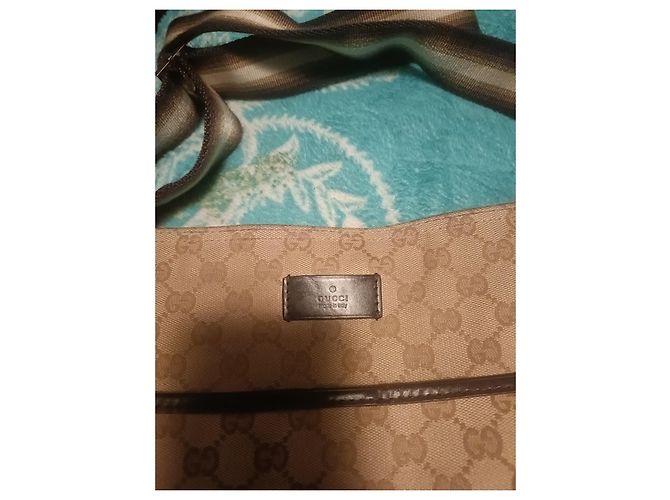 Borsa Gucci Marrone in Cotone - vista 2