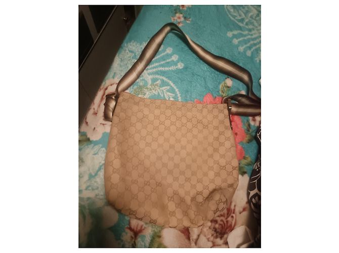 Borsa Gucci Marrone in Cotone - vista 3