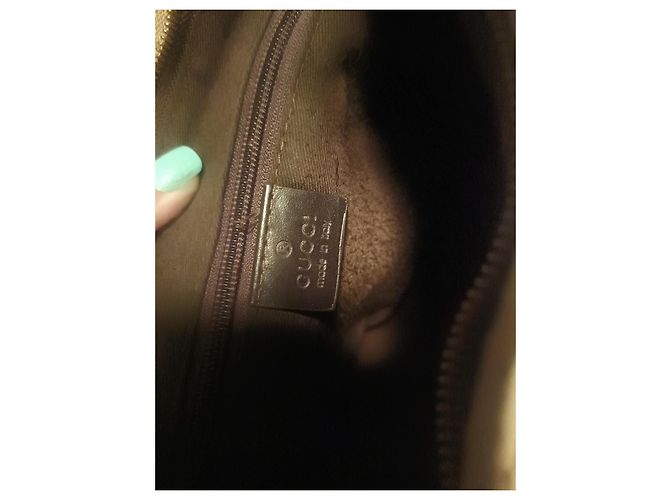Borsa Gucci Marrone in Cotone - vista 4