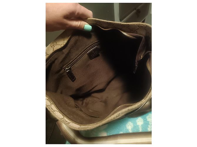 Borsa Gucci Marrone in Cotone - vista 5