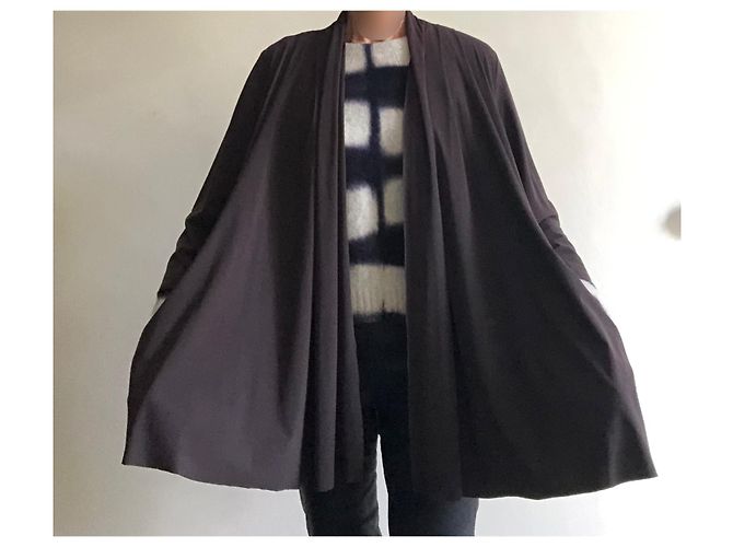 dark brown burnt earth kimono jacket Irié T. S/M - view 12