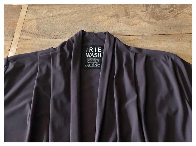 dark brown burnt earth kimono jacket Irié T. S/M - view 3