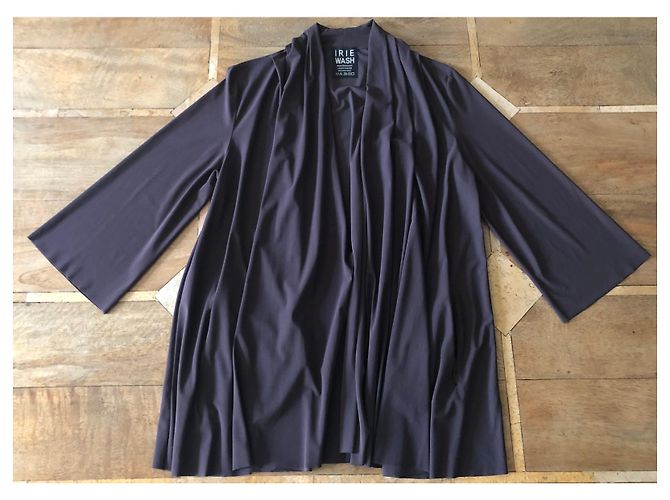 dark brown burnt earth kimono jacket Irié T. S/M - view 4