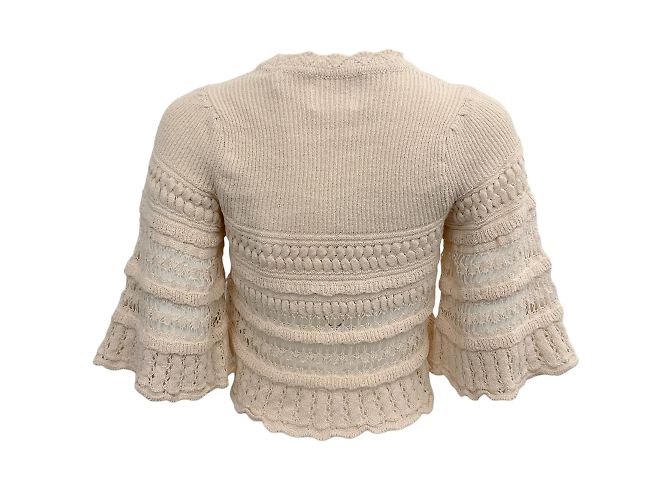 Isabel Marant Etoile Isabel Marant Étoile Ecru Crochet Frizy Pullover - Ansicht 3