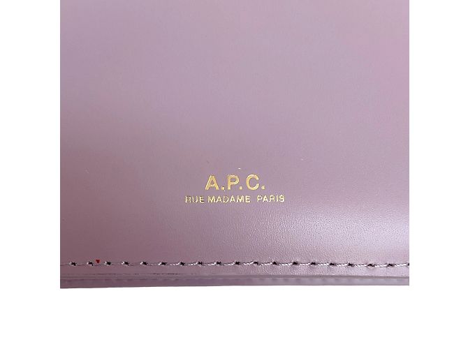 Apc A.P.C. Petit sac Astra en cuir violet lilas - vue 9