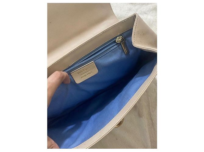 Borsa a tracolla Salvatore Ferragamo in pelle beige - vista 6