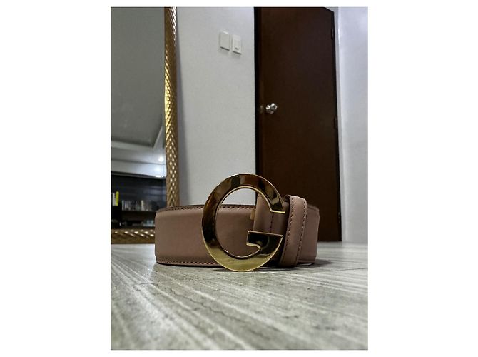 Marmont Gucci G Gürtel aus rosa Leder Pink - Ansicht 3