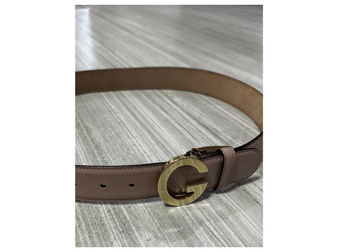 Marmont Gucci G Gürtel aus rosa Leder Pink - Ansicht 4
