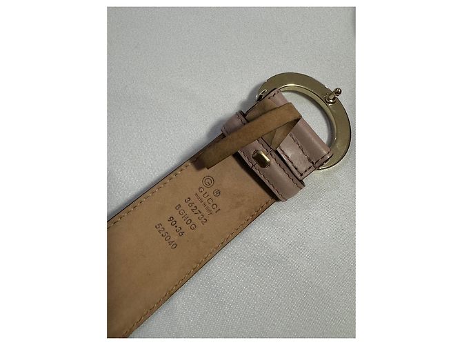 Marmont Gucci G Gürtel aus rosa Leder Pink - Ansicht 6