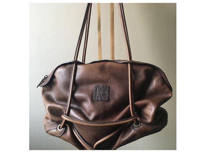 Borsa a mano Kenzo in pelle marrone - vista 2