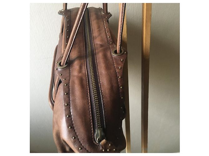 Borsa a mano Kenzo in pelle marrone - vista 3