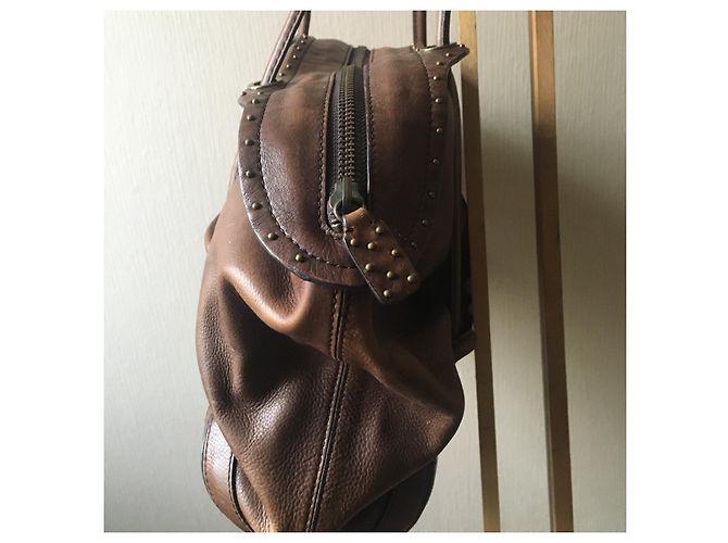 Borsa a mano Kenzo in pelle marrone - vista 4