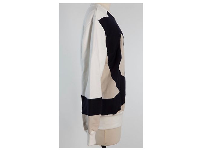 Chanel 18Jersey con logo P CC FR 46 Negro Blanco Beige - vista 3