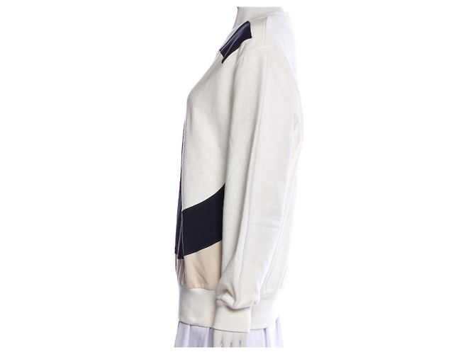 Chanel 18Jersey con logo P CC FR 46 Negro Blanco Beige - vista 8