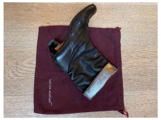 Stivaletti Karine Arabian in pelle nera Nero - vista 3
