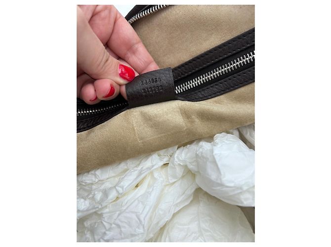 Borsa shopper Gucci Anni 2000 in pelle marrone - vista 7