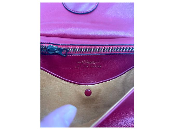 Borsa a Tracolla Arrotondata Gucci Pelle Rosso Rubino Bordò - vista 5