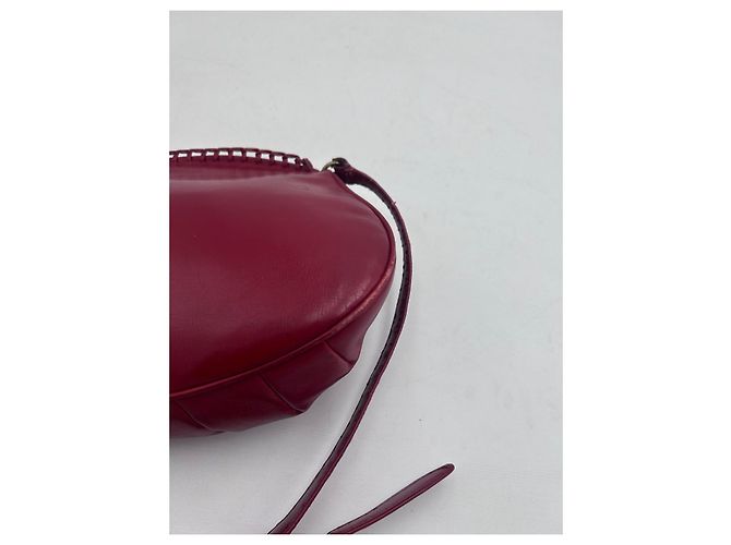 Borsa a Tracolla Arrotondata Gucci Pelle Rosso Rubino Bordò - vista 9