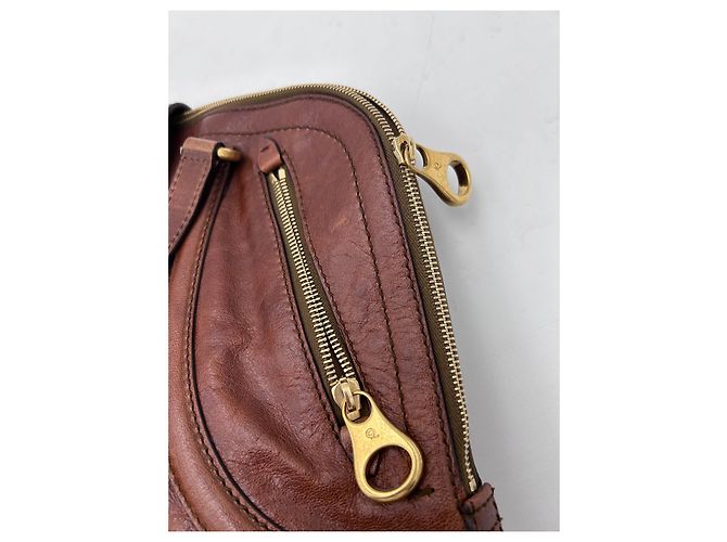 Alexander McQueen Grande Borsa a Mano in Pelle Marrone - vista 6