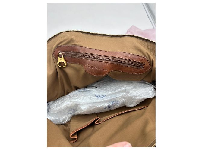 Alexander McQueen Grande Borsa a Mano in Pelle Marrone - vista 7