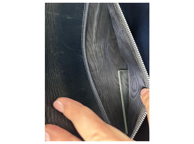 Gucci Clutch Tasche aus schwarzem Leder - Ansicht 10