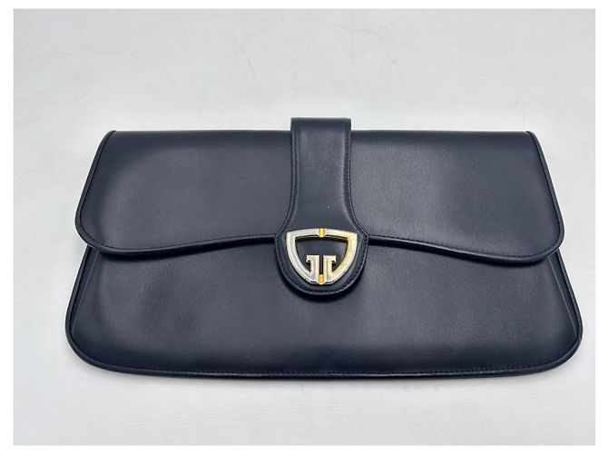 Gucci Clutch Tasche aus schwarzem Leder - Ansicht 11