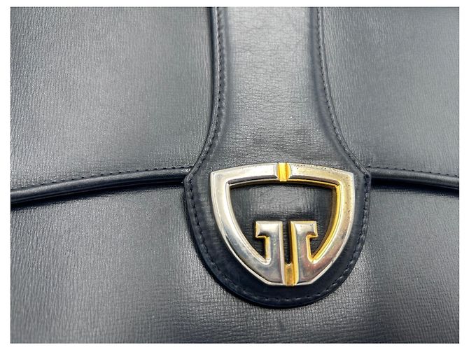 Gucci Clutch Tasche aus schwarzem Leder - Ansicht 12