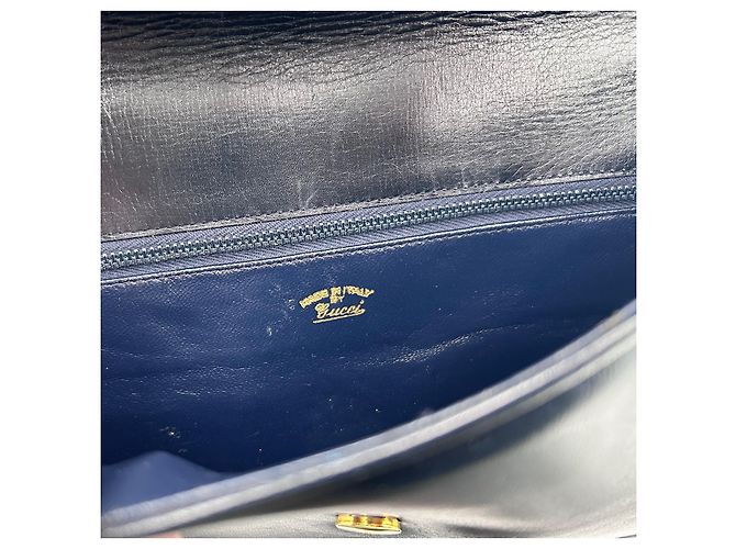 Gucci Clutch Tasche aus schwarzem Leder - Ansicht 6