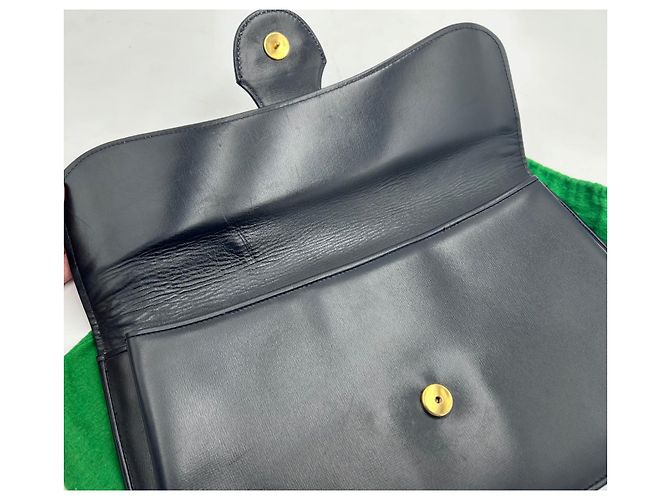 Gucci Clutch Tasche aus schwarzem Leder - Ansicht 8