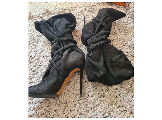 Alexandre Vauthier Botines cruzados 100 Negro - vista 4