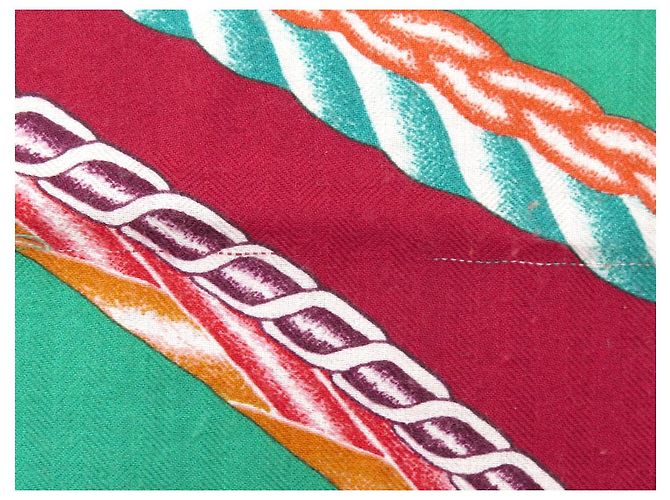 Hermès ABITO DA SERA CHALE HERMES MANLIK 140CM IN CASHMERE E SETA SCIALLE CASHMERE Rosa - vista 7