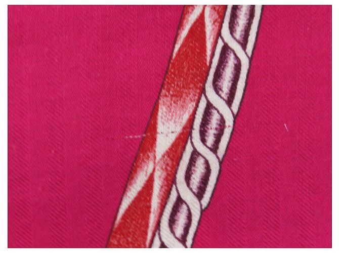 Hermès ABITO DA SERA CHALE HERMES MANLIK 140CM IN CASHMERE E SETA SCIALLE CASHMERE Rosa - vista 8