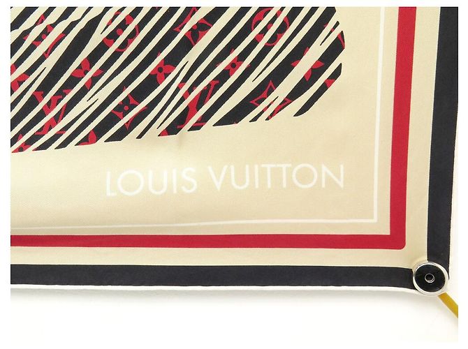 SCIARPA LOUIS VUITTON BORSA ALMA MONOGRAM BEIGE QUADRATA 90 Sciarpa seta - vista 3