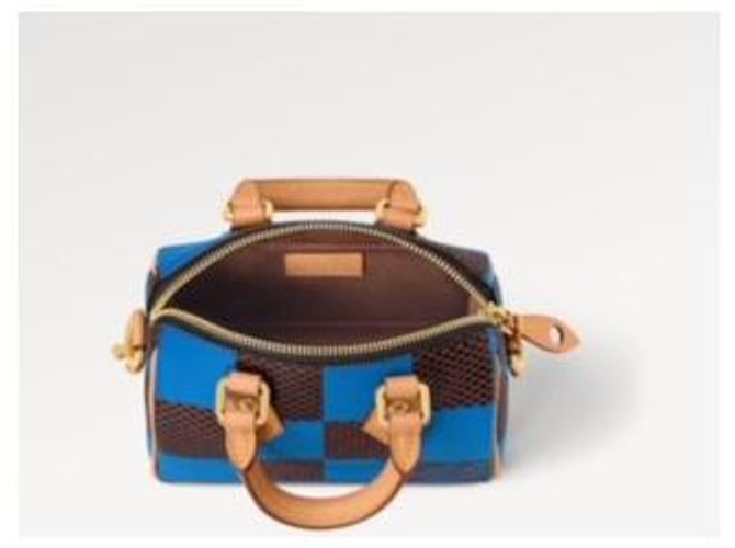 Louis Vuitton LV speedy 18 blu damier pop - vista 2