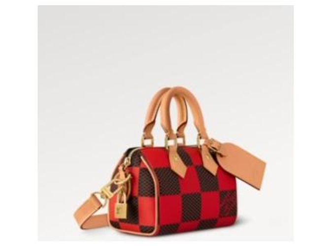 Louis Vuitton LV speedy 18 Damier Pop rosso - vista 2