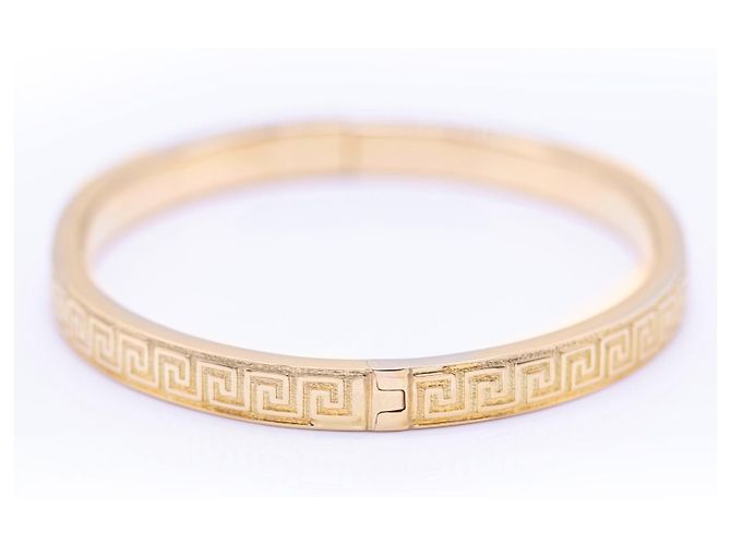 Autre Marque Bracciale rigido in oro stile greco D'oro - vista 2