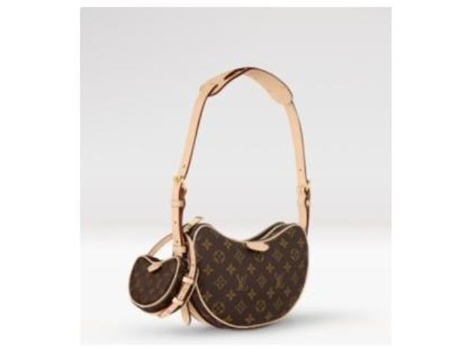 Louis Vuitton Tela monogramma LV Croissant MM Marrone - vista 3