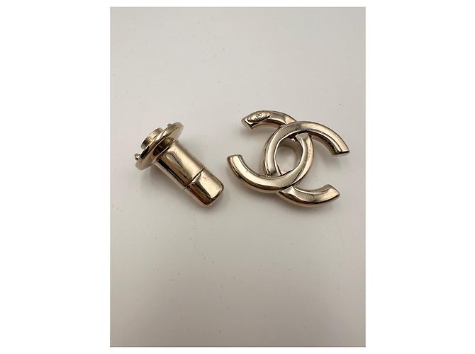 CHANEL chiusura originale CC turnlock oro lucido D'oro - vista 6