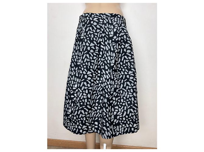 Falda Reiss de algodón negra gris Negro - vista 2