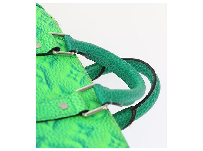 Borsa LOUIS VUITTON Taurillon Clemence Illusion Keepall XS M59691 auth 58427UN Verde - vista 14