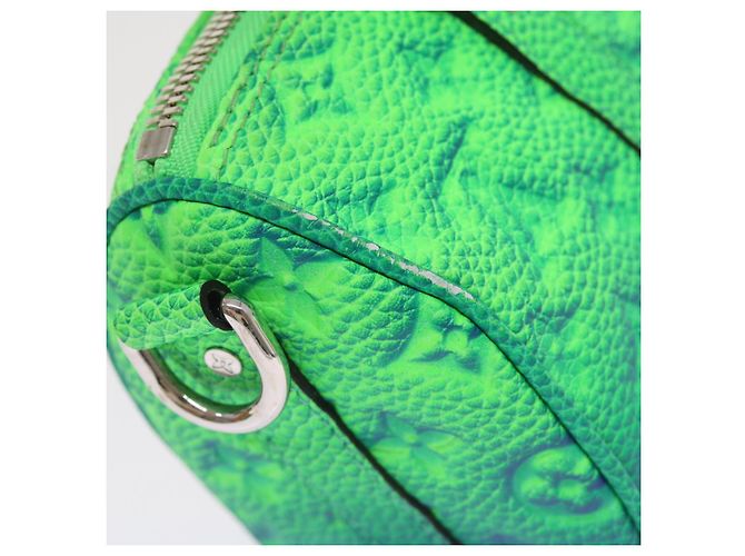 Borsa LOUIS VUITTON Taurillon Clemence Illusion Keepall XS M59691 auth 58427UN Verde - vista 5