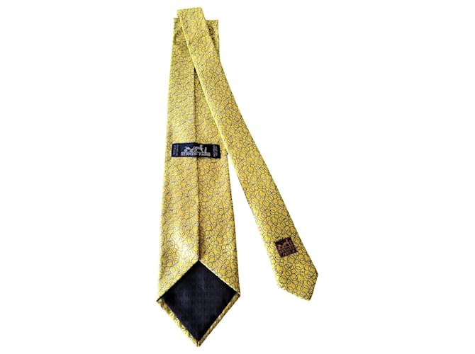 Hermès Silk Tie Yellow - view 2