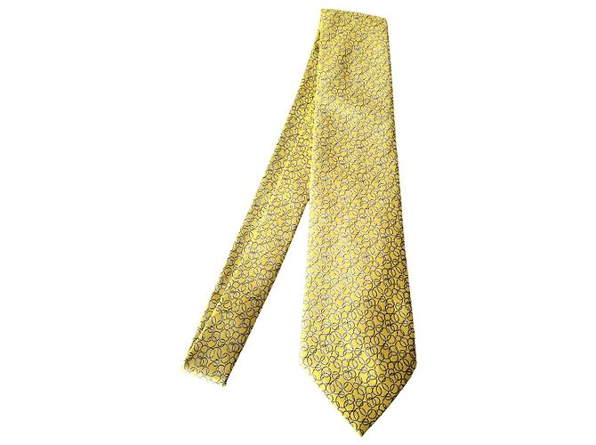 Hermès Silk Tie Yellow - view 4