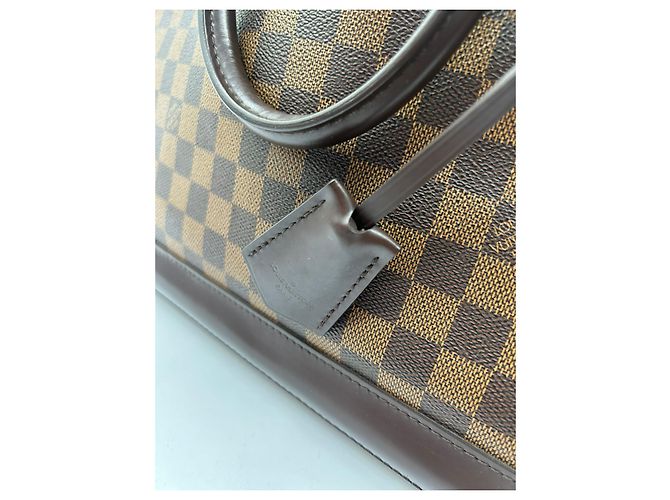 Borsa a mano Louis Vuitton Alma in pelle marrone scuro - vista 2