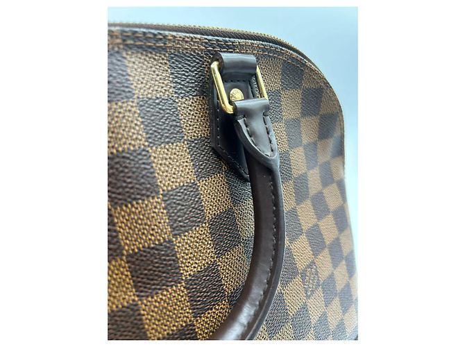 Borsa a mano Louis Vuitton Alma in pelle marrone scuro - vista 5